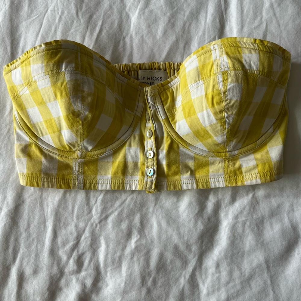 gilly hicks holister gingham bandeau -holister